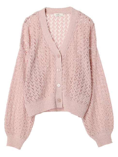 earth music&ecology「ファンシーヤーンすかしニットカーディガン」|カーディガン|