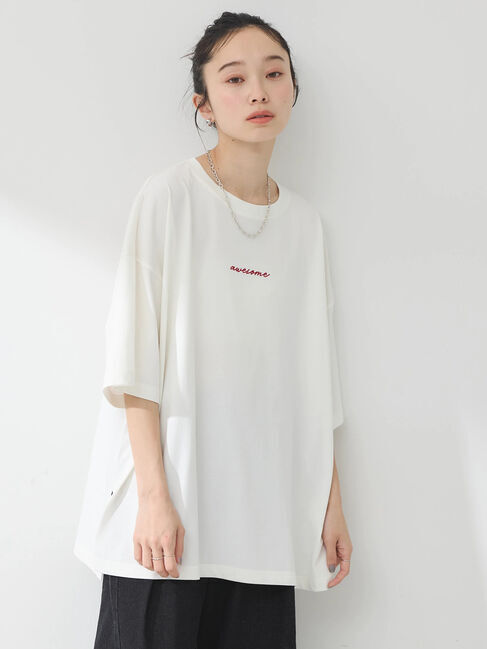 earth music&ecology「awesome　ルーズT」|Tシャツ・カットソー|Off White