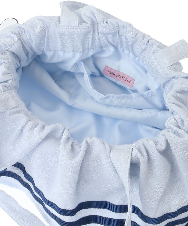 Maison de FLEUR「ラインリボンジャカードトートバッグ」|トートバッグ|