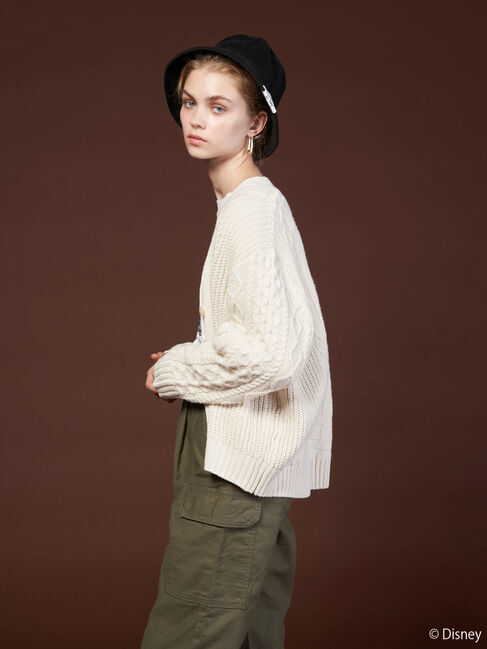  「ケーブルニットカーディガン/Mickey」|カーディガン|