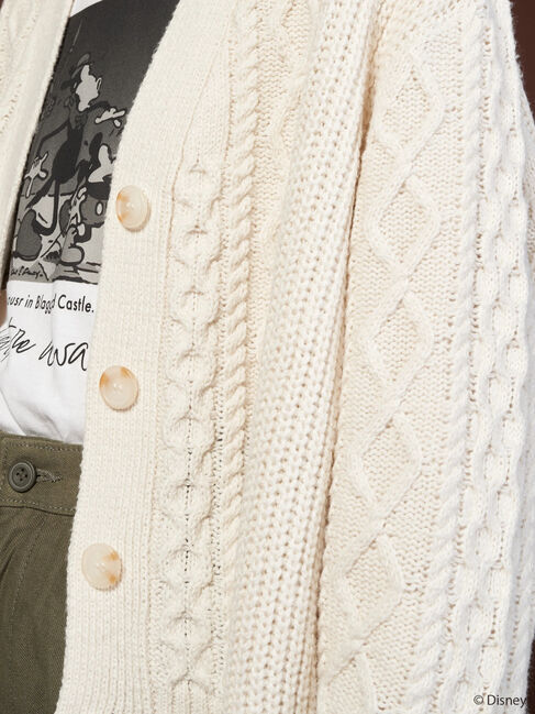  「ケーブルニットカーディガン/Mickey」|カーディガン|