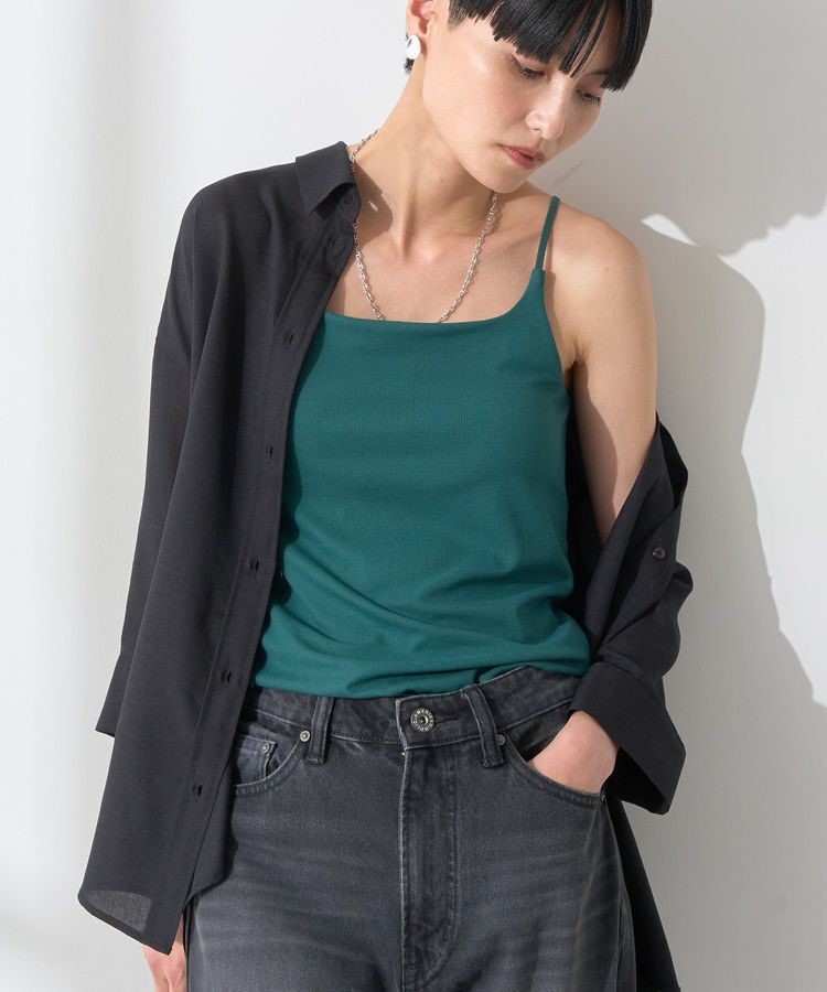 AMERICAN HOLIC「【カップ付き】細リブキャミソール」|インナー|