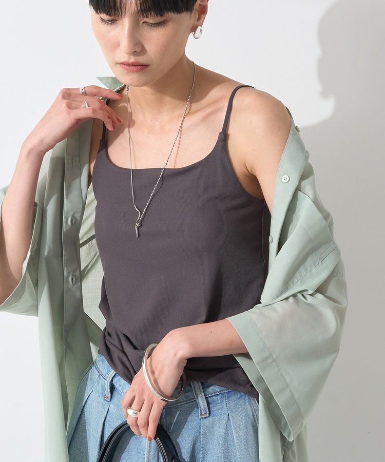 AMERICAN HOLIC「【カップ付き】細リブキャミソール」|インナー|