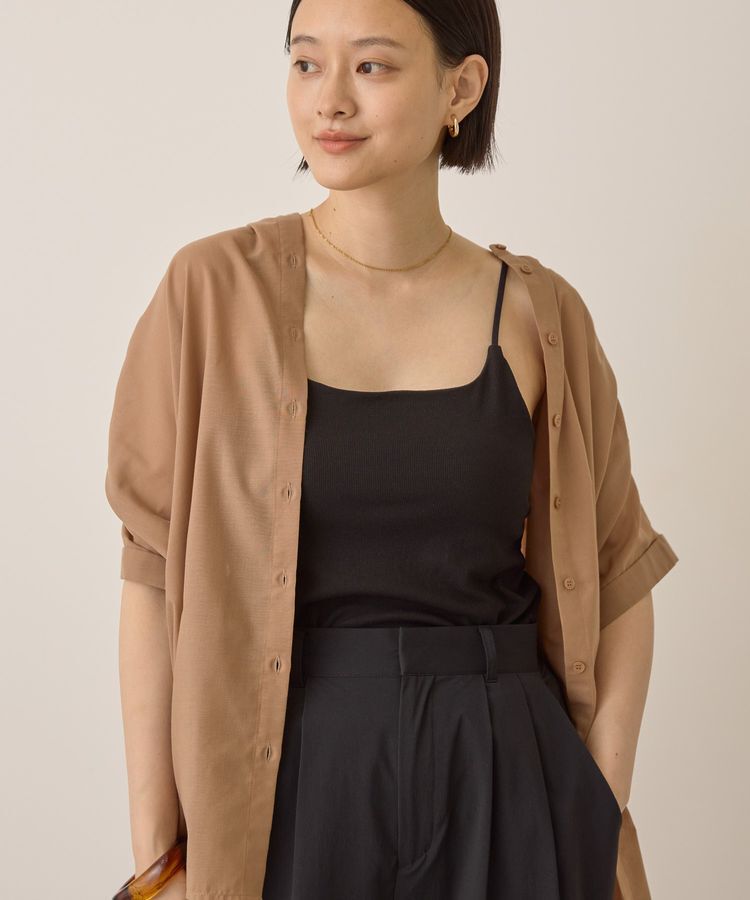 AMERICAN HOLIC「【カップ付き】細リブキャミソール」|インナー|