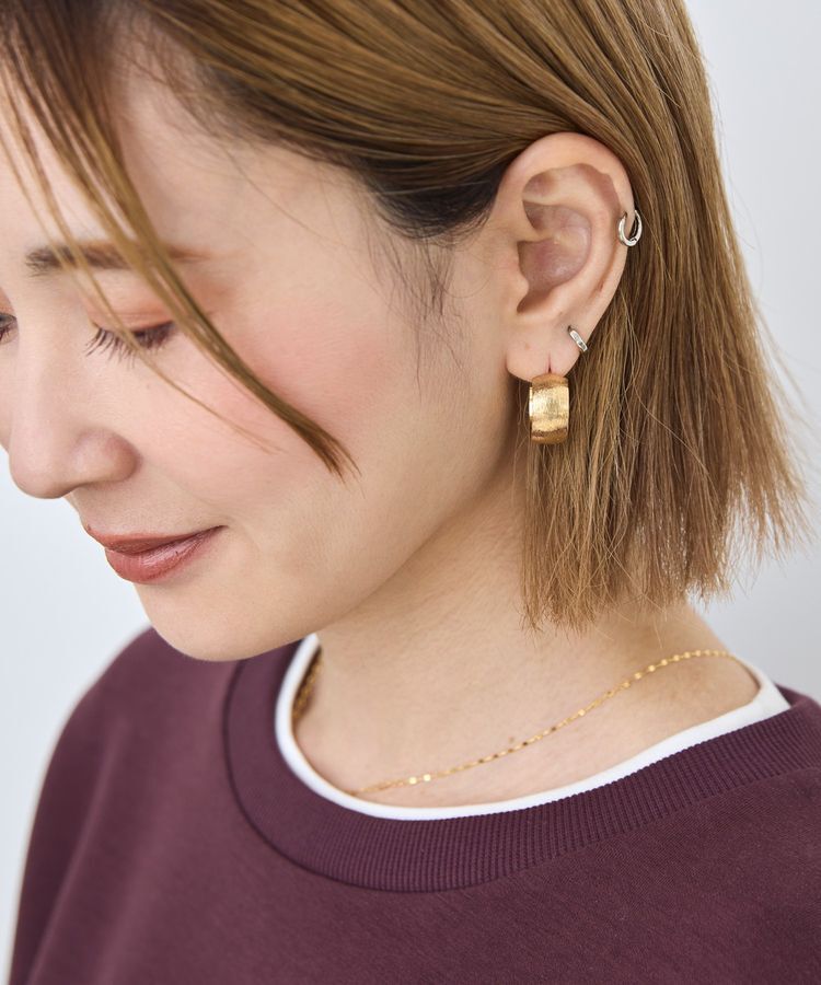 AMERICAN HOLIC「ヘアラインフープピアス」|ピアス|Gold