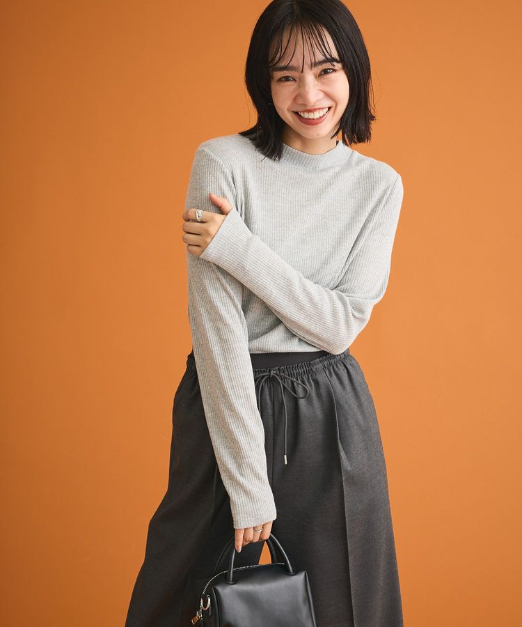 Green Parks「in ラメリブハイネックプルオーバー」|Tシャツ・カットソー|