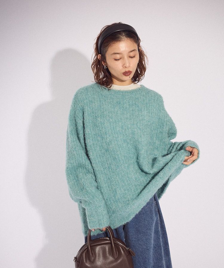 Green Parks「in ラメリブハイネックプルオーバー」|Tシャツ・カットソー|