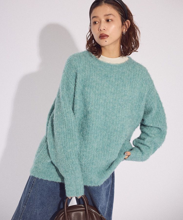 Green Parks「in ラメリブハイネックプルオーバー」|Tシャツ・カットソー|