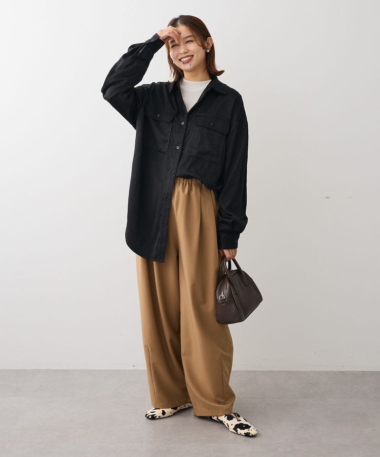 Green Parks「in ラメリブハイネックプルオーバー」|Tシャツ・カットソー|