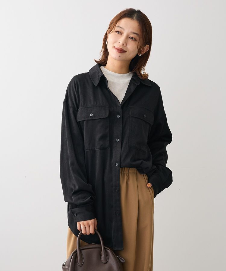 Green Parks「in ラメリブハイネックプルオーバー」|Tシャツ・カットソー|