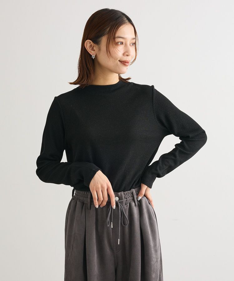 Green Parks「in ラメリブハイネックプルオーバー」|Tシャツ・カットソー|