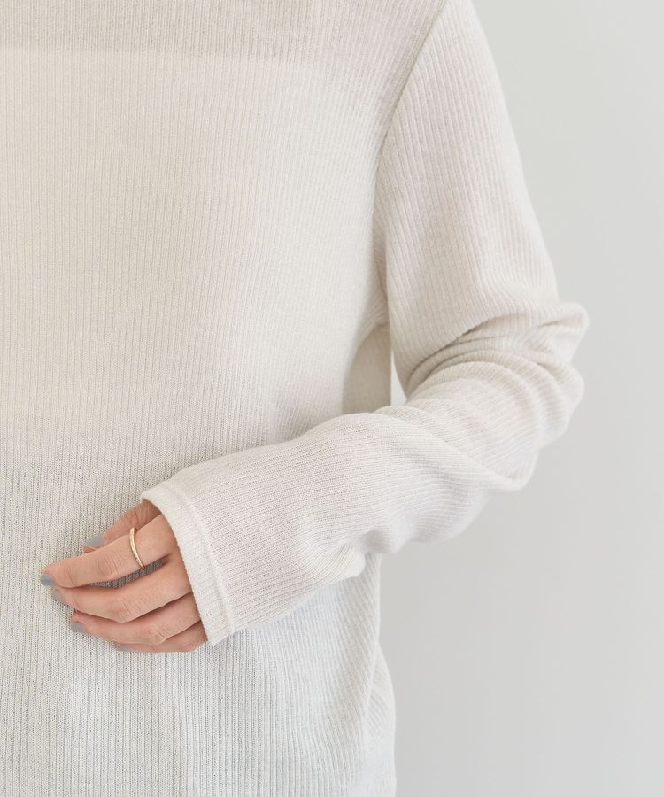 Green Parks「in ラメリブハイネックプルオーバー」|Tシャツ・カットソー|