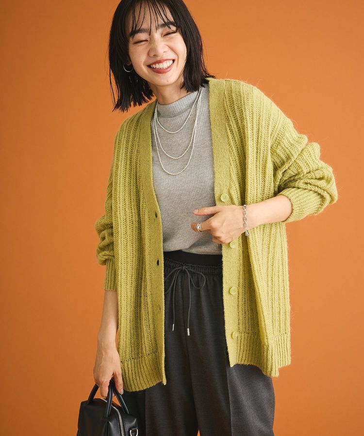 Green Parks「in ラメリブハイネックプルオーバー」|Tシャツ・カットソー|