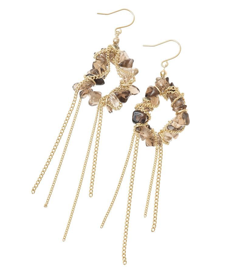 YECCA VECCA「サザレストーンチェーンピアス」|ピアス|