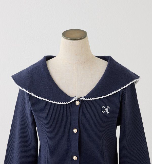  「ロゴ刺繍セーラーニット」|ニット・セーター|