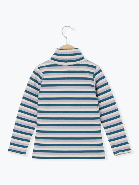 Samansa Mos2 Lagom「テレコボーダータートルネックカットソー」|Tシャツ・カットソー|