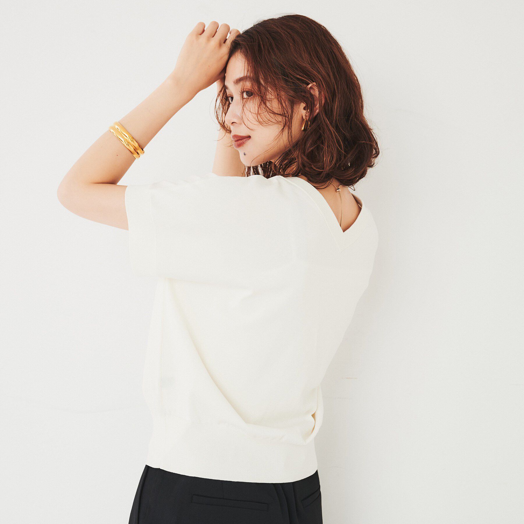 UNTITLED「【2WAY/薄手/清涼感】コットンエステル サマーニット」|ニット・セーター|