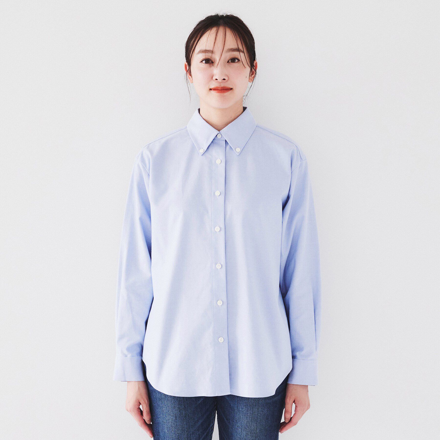 UNTITLED「【日本製/洗える/トラッド】コットン ボタンダウンブラウス」|シャツ・ブラウス|