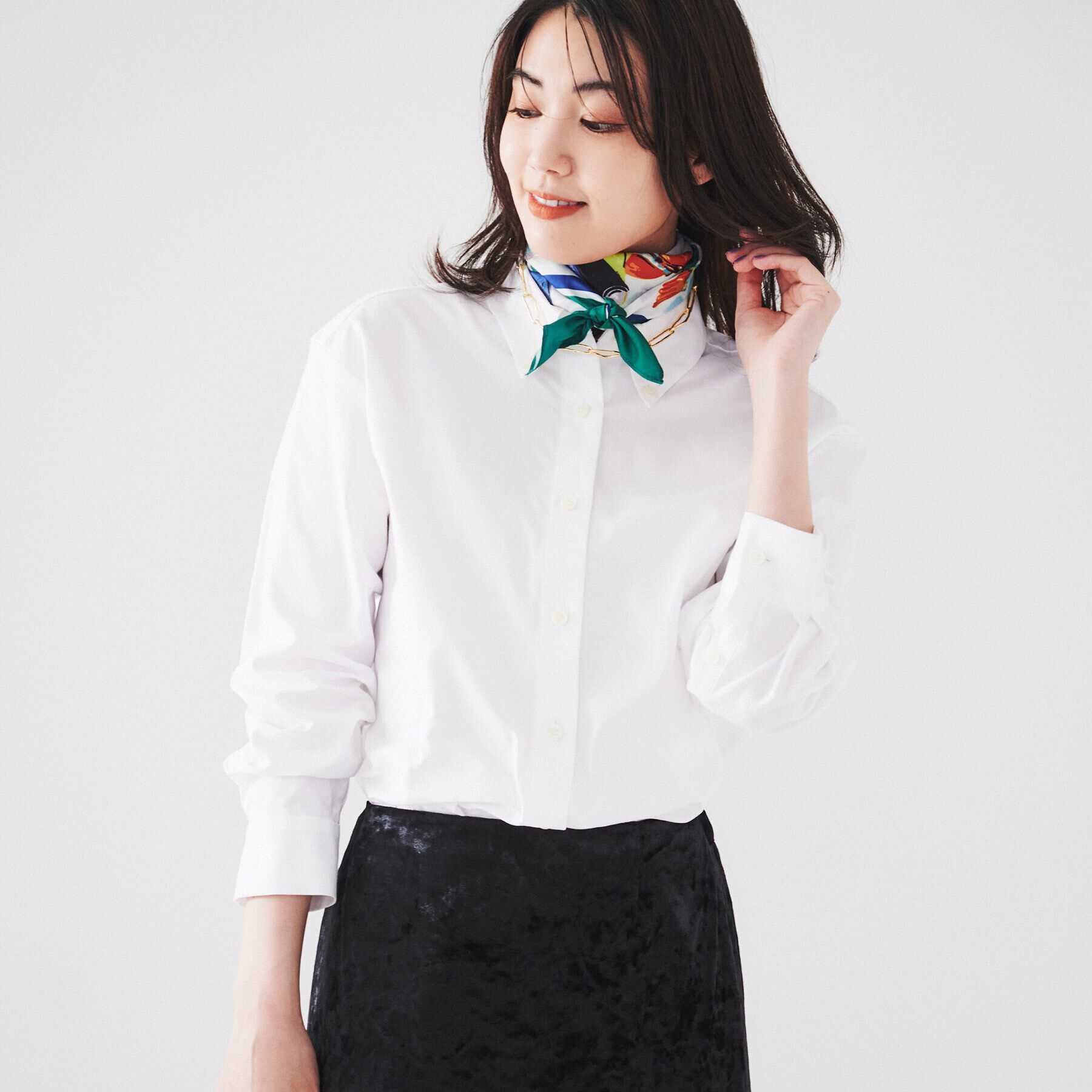 UNTITLED「【日本製/洗える/トラッド】コットン ボタンダウンブラウス」|シャツ・ブラウス|