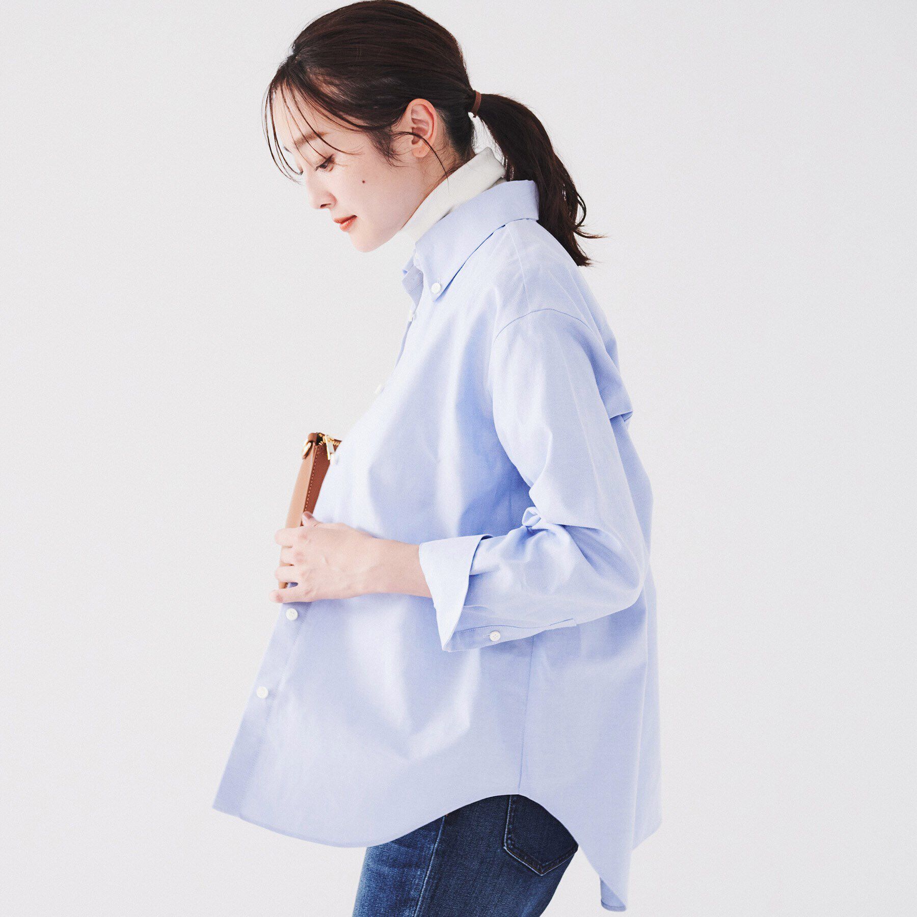 UNTITLED「【日本製/洗える/トラッド】コットン ボタンダウンブラウス」|シャツ・ブラウス|