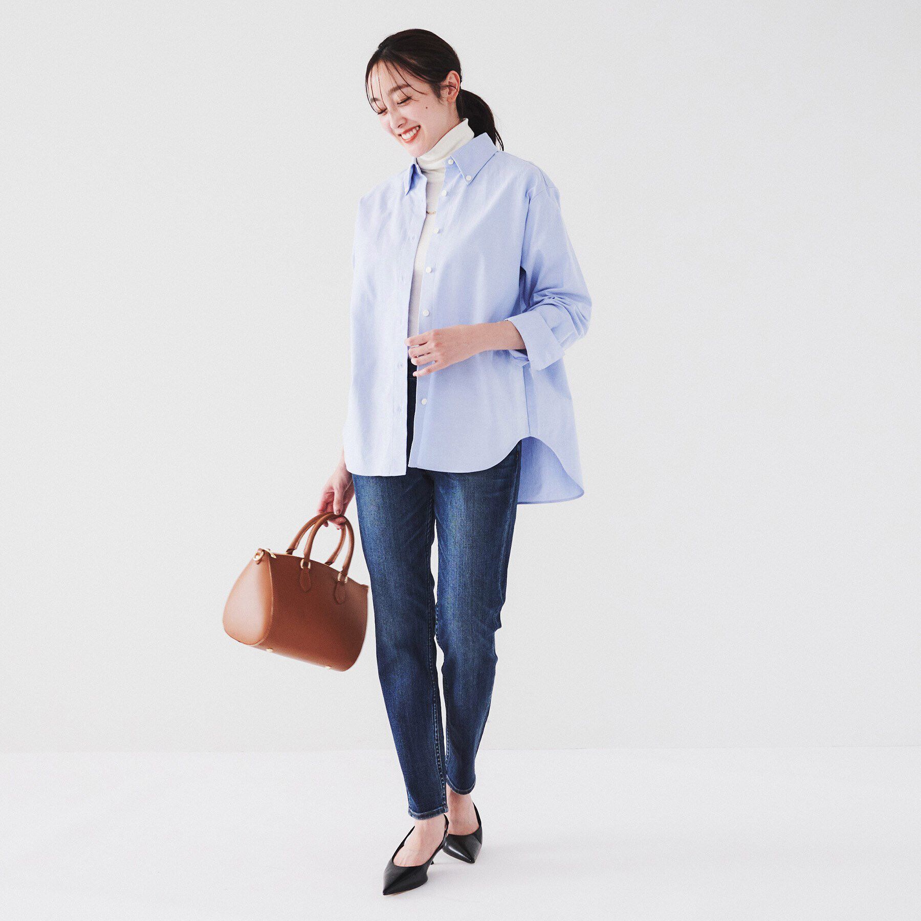 UNTITLED「【日本製/洗える/トラッド】コットン ボタンダウンブラウス」|シャツ・ブラウス|