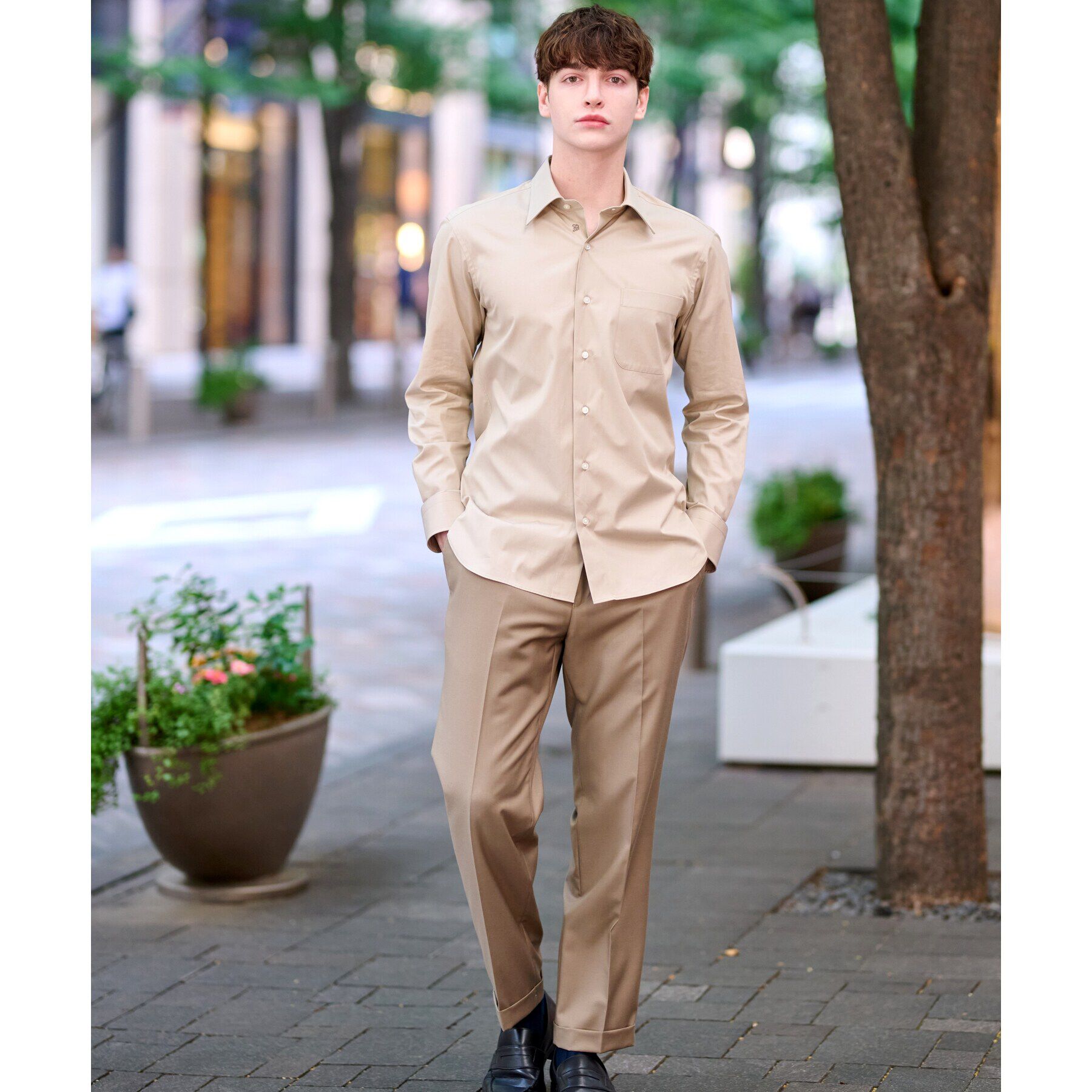 DRESSTERIOR「レギュラーカラードレスシャツ」|シャツ・ブラウス|