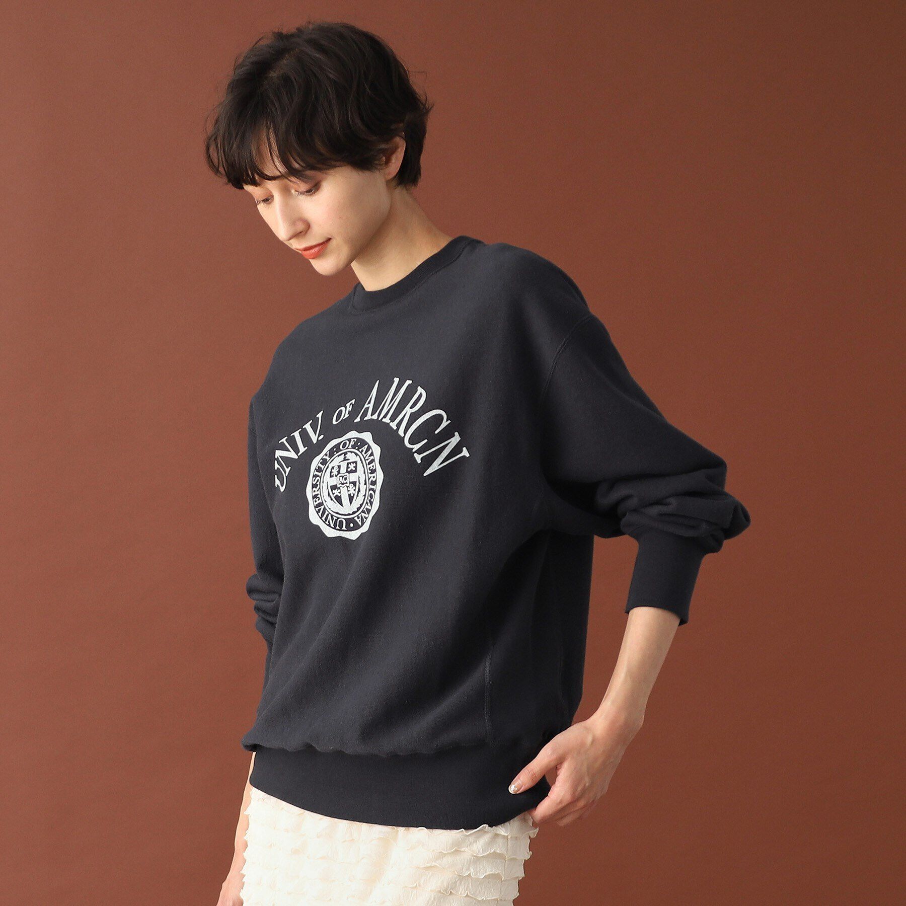 DRESSTERIOR「Americana（アメリカーナ）カレッジロゴスウェット」|パーカー|