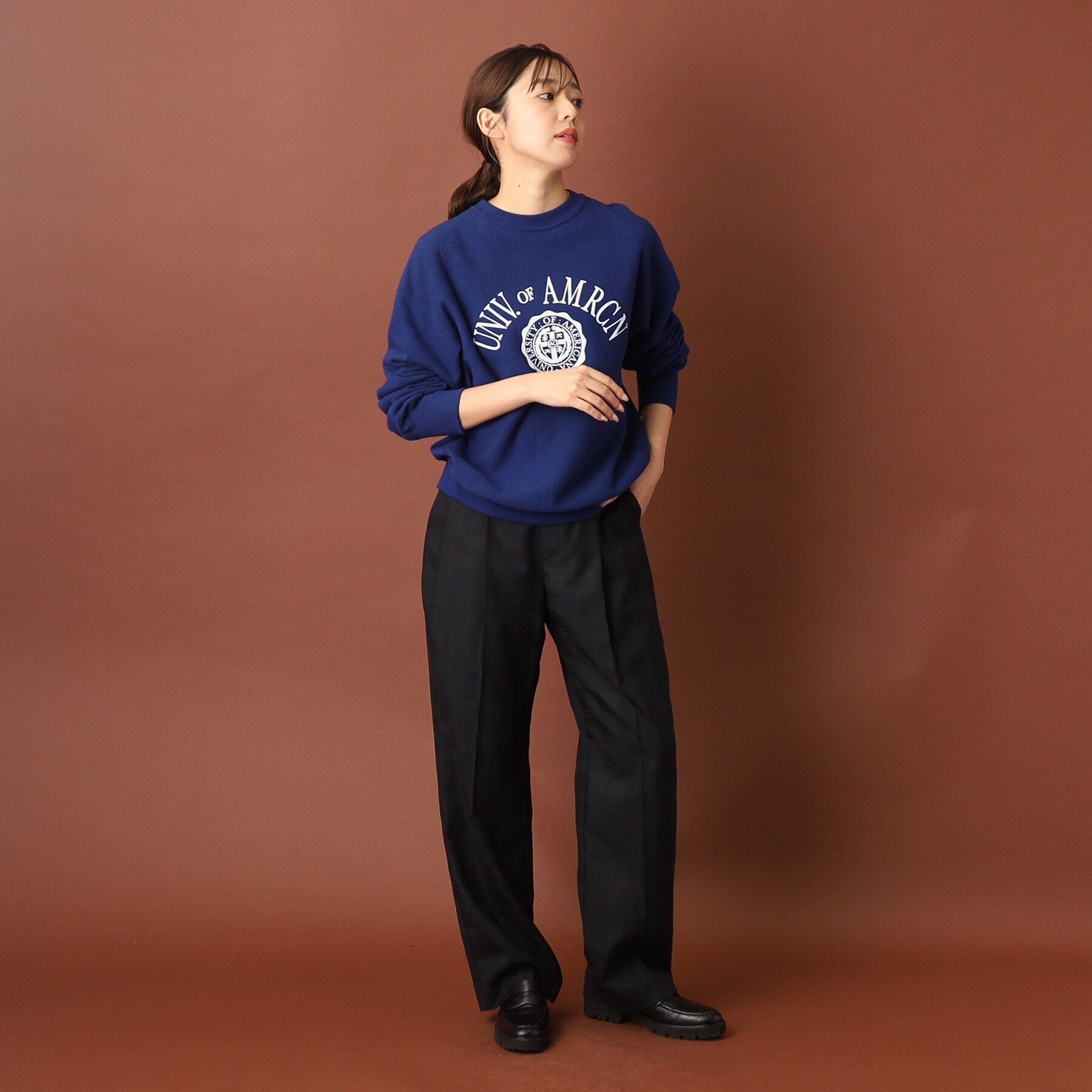 DRESSTERIOR「Americana（アメリカーナ）カレッジロゴスウェット」|パーカー|