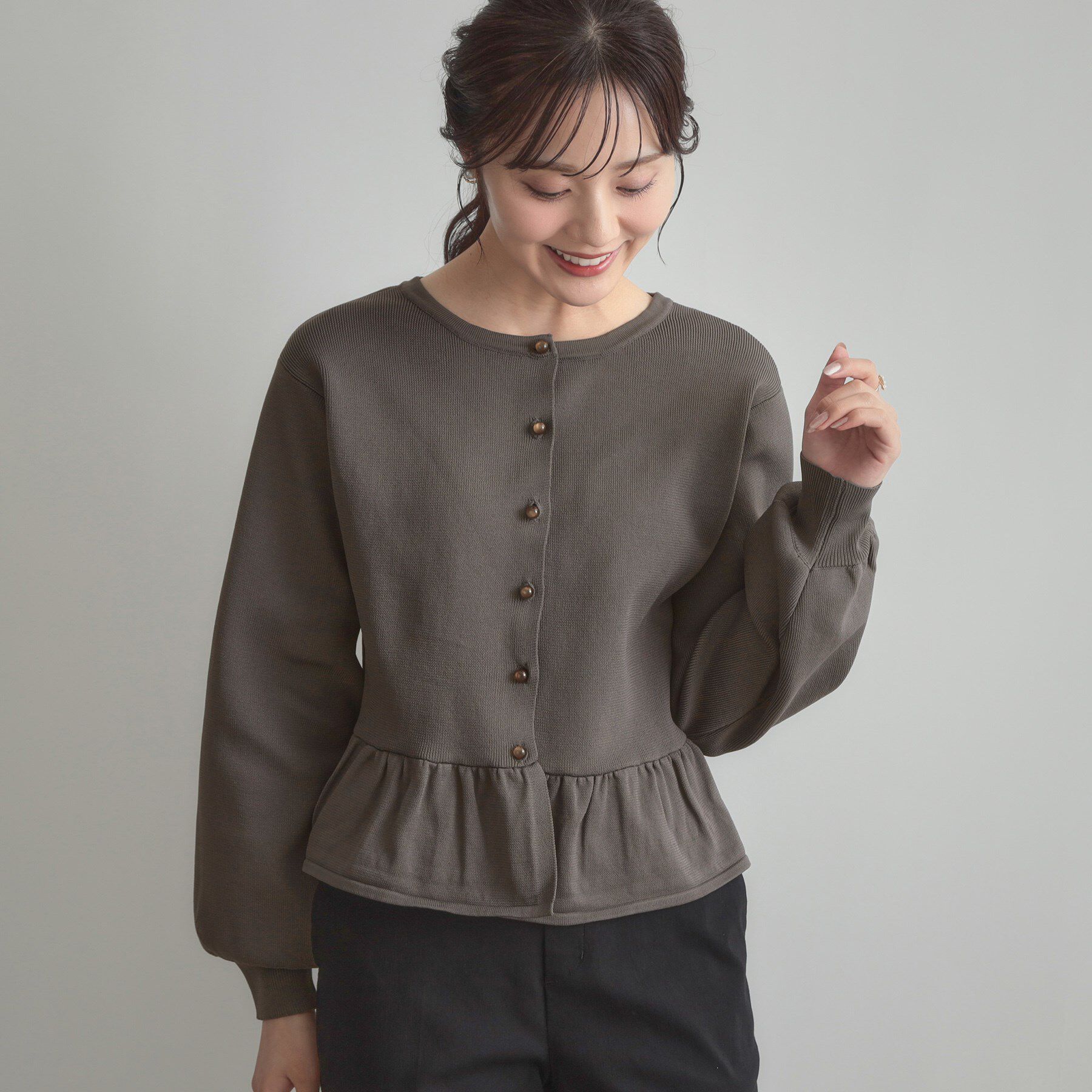 Couture broach「2WAYペプラムカーディガン」|カーディガン|