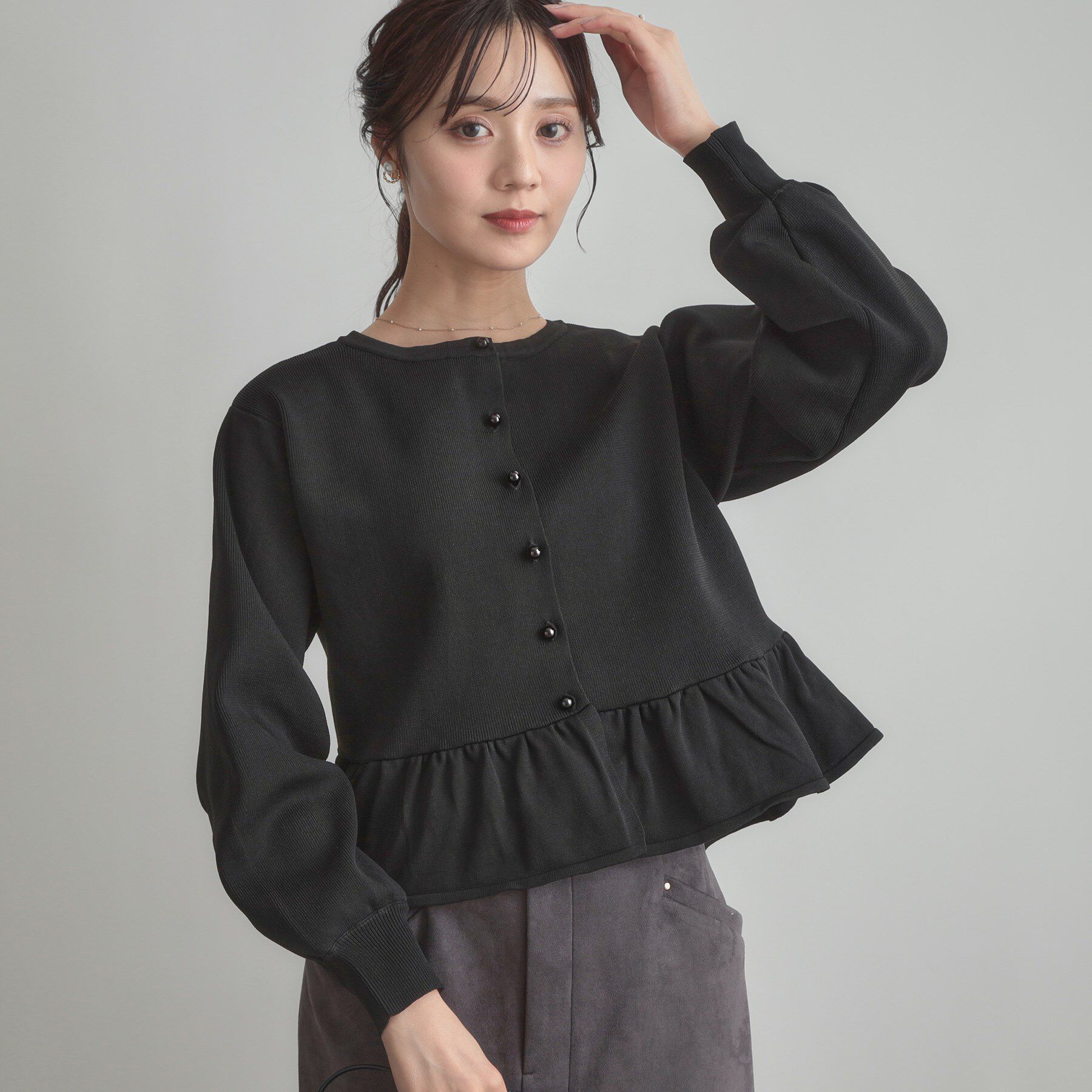 Couture broach「2WAYペプラムカーディガン」|カーディガン|