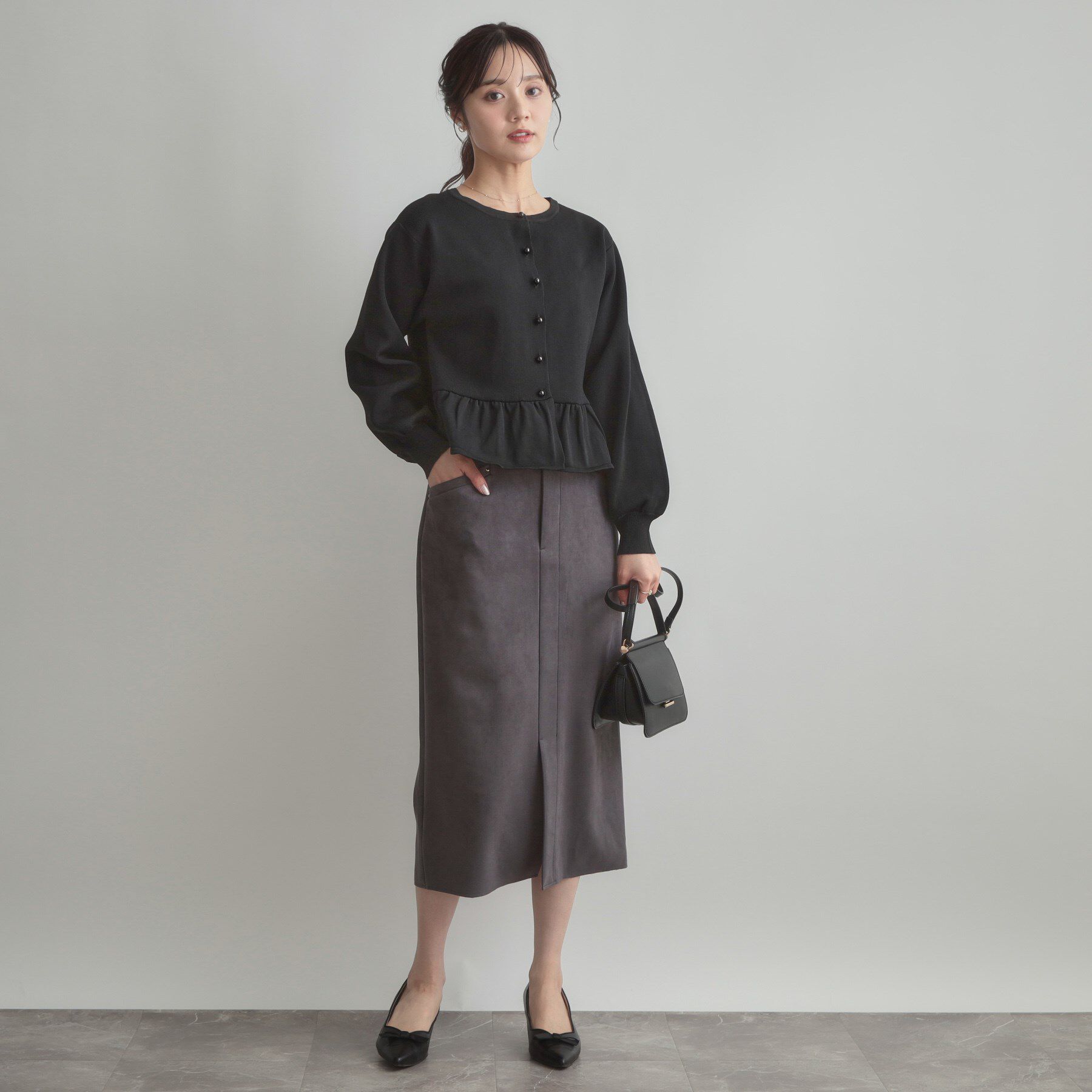 Couture broach「2WAYペプラムカーディガン」|カーディガン|