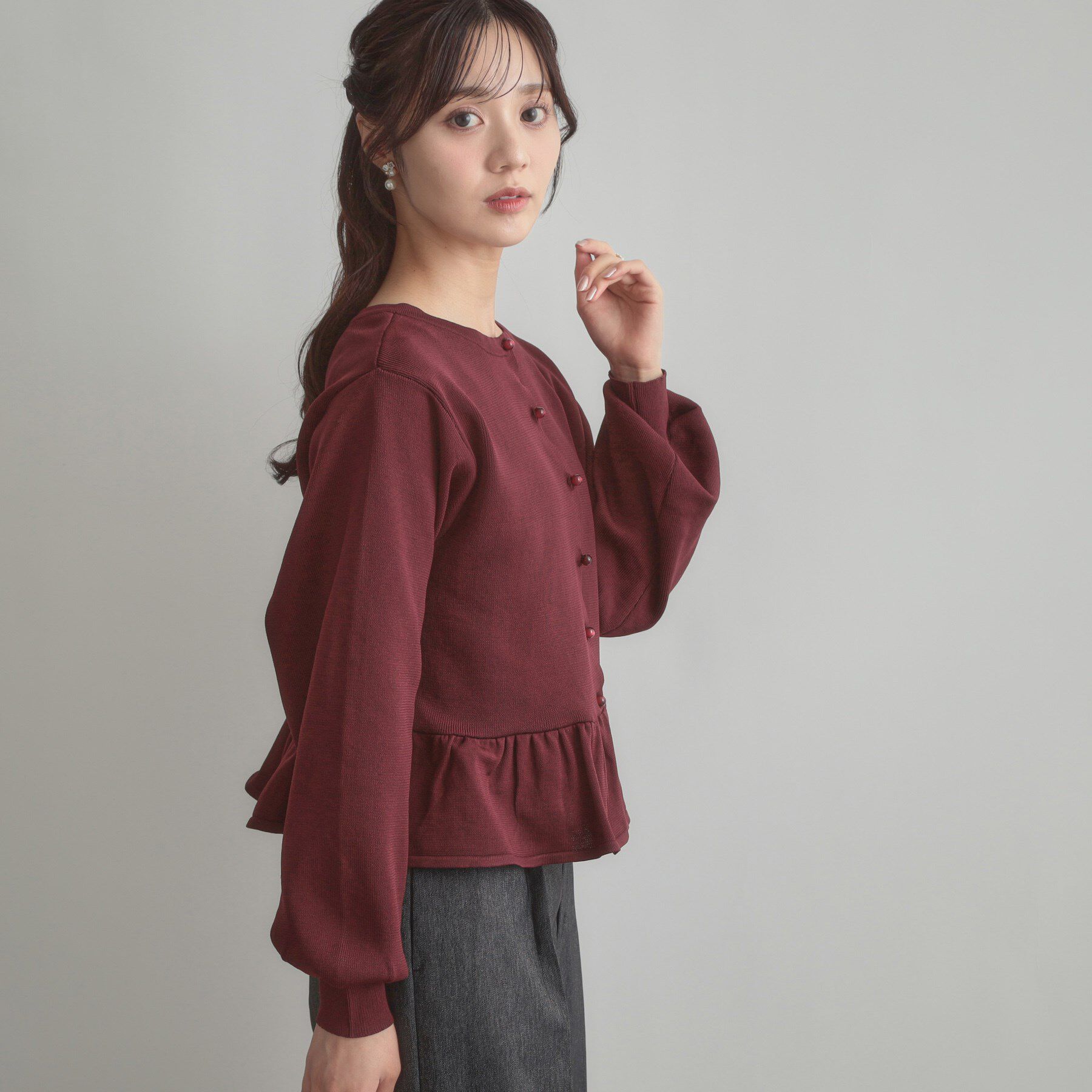 Couture broach「2WAYペプラムカーディガン」|カーディガン|