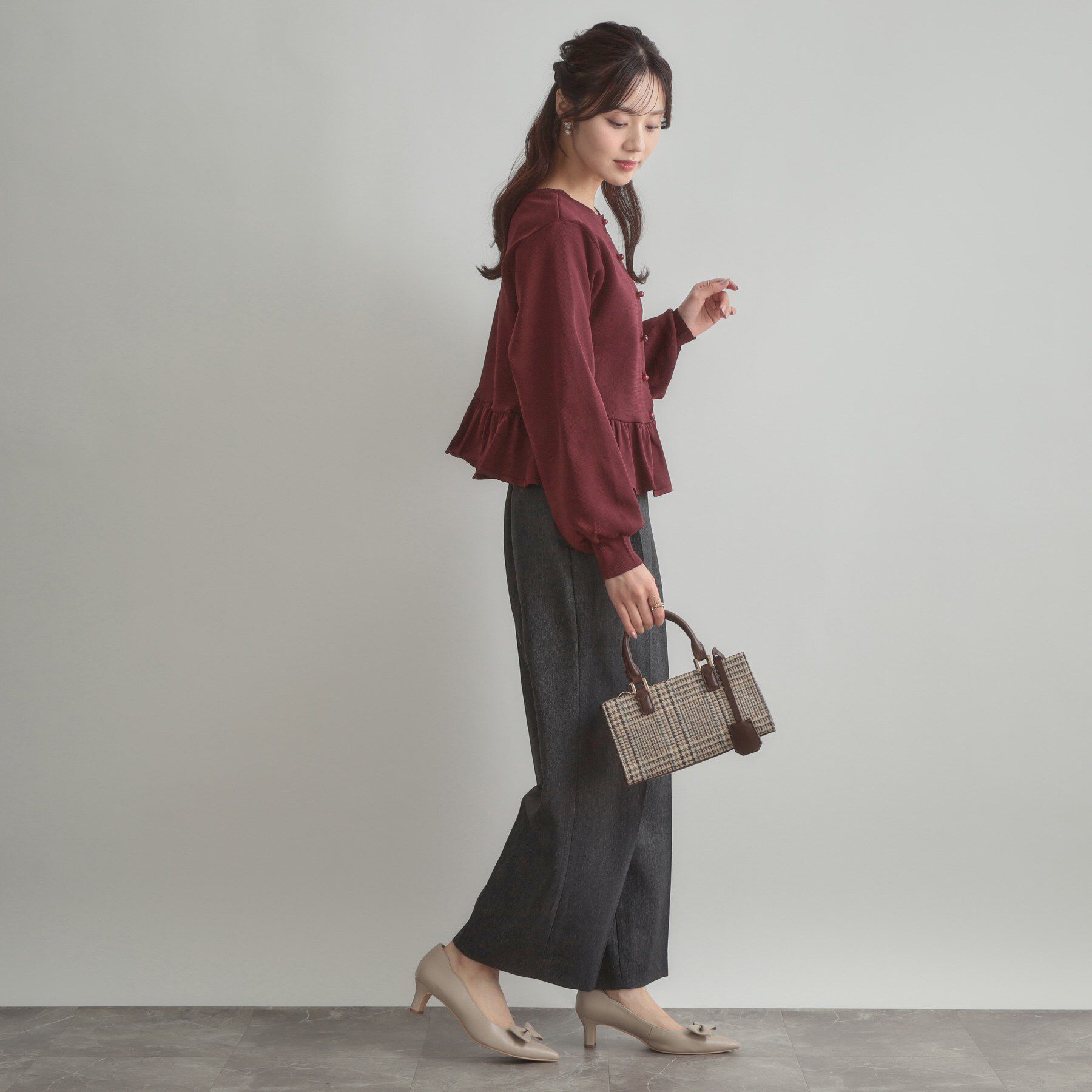 Couture broach「2WAYペプラムカーディガン」|カーディガン|