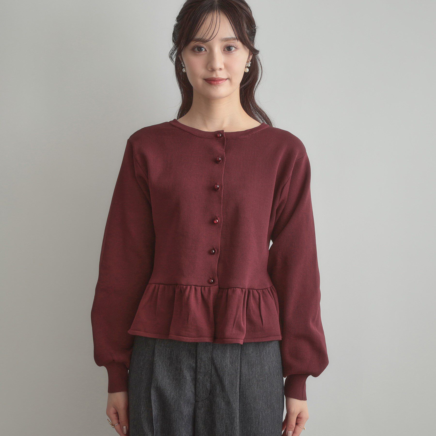 Couture broach「2WAYペプラムカーディガン」|カーディガン|