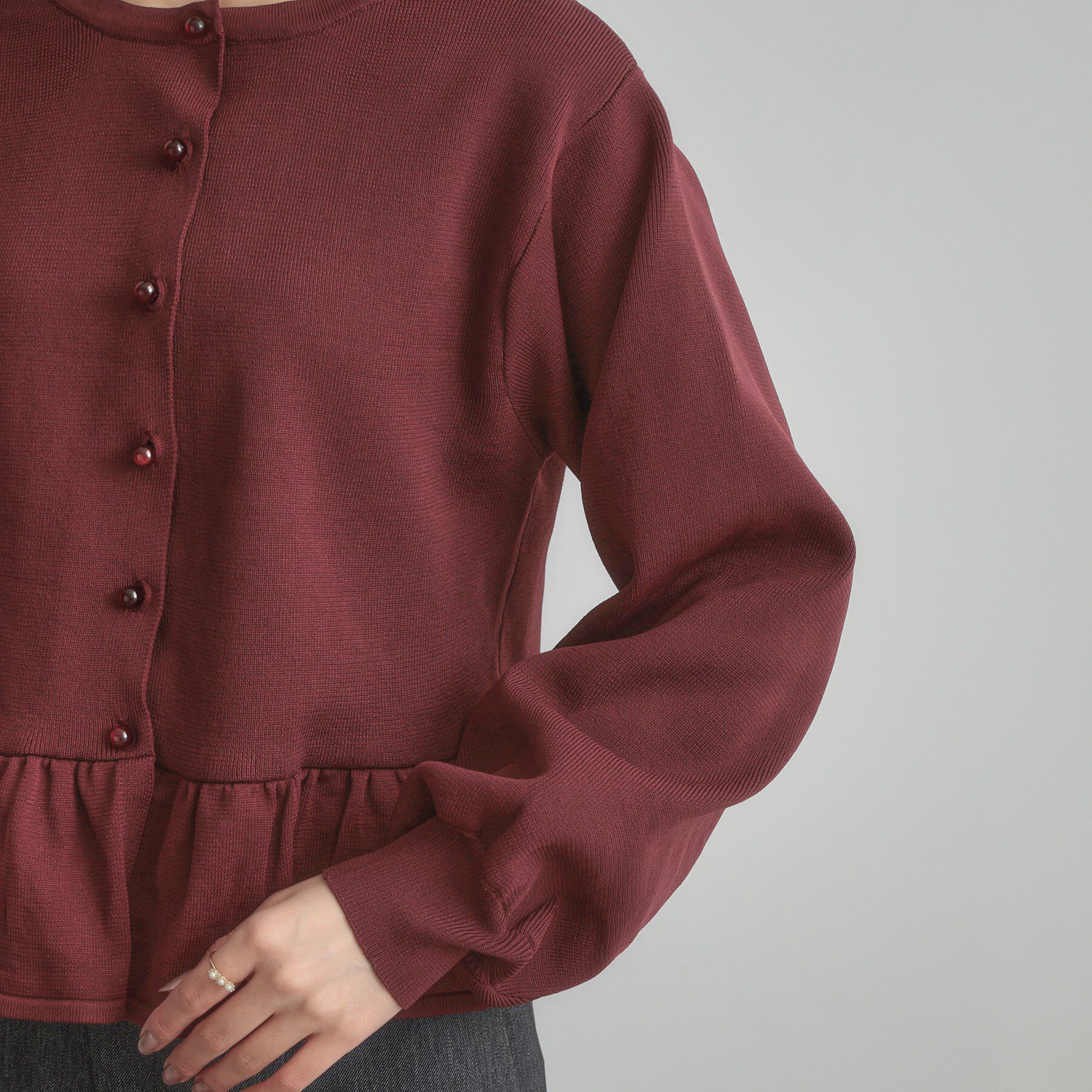 Couture broach「2WAYペプラムカーディガン」|カーディガン|