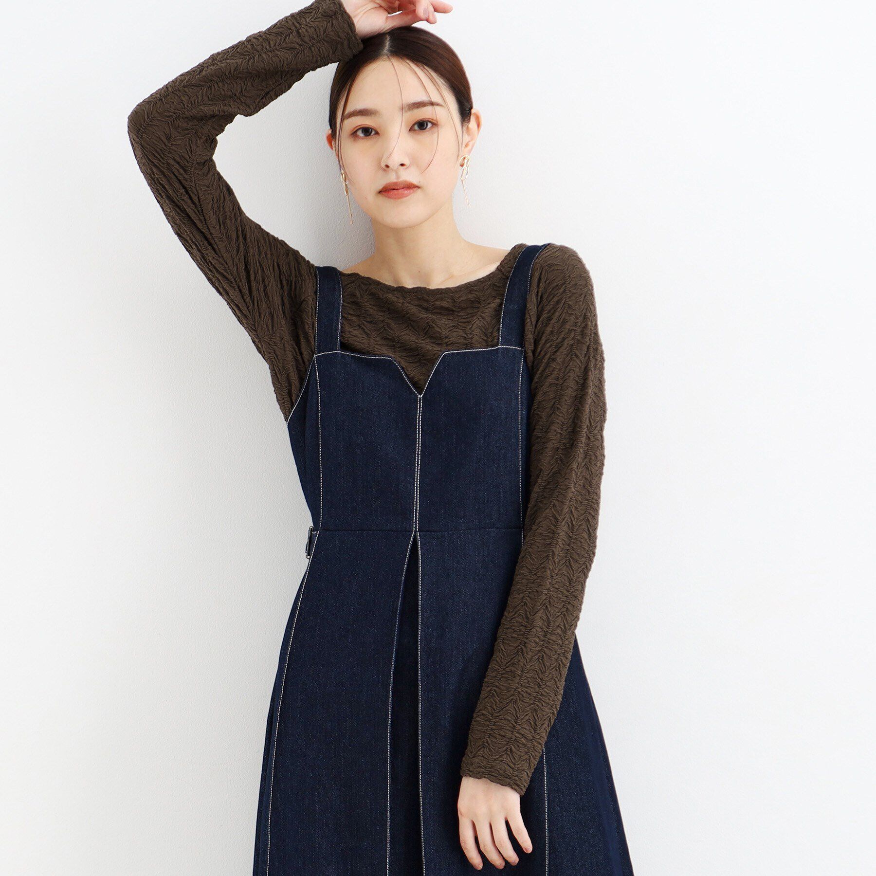 THE SHOP TK「【上品な透け感】ウェーブプルオーバー/洗濯機OK」|Tシャツ・カットソー|