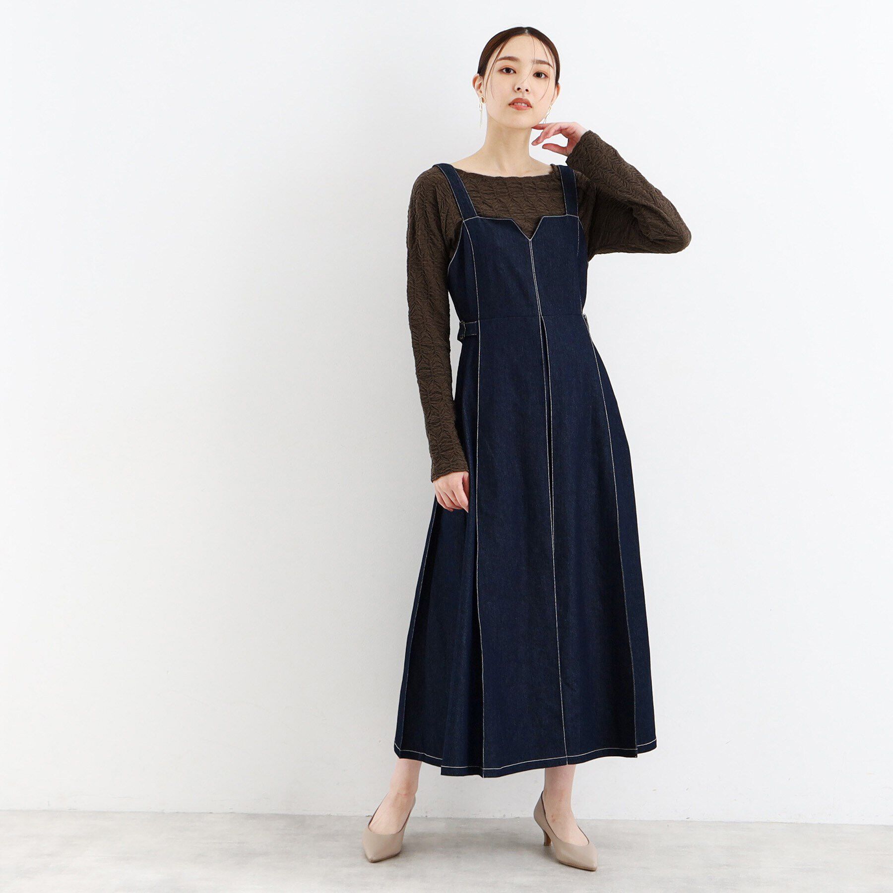 THE SHOP TK「【上品な透け感】ウェーブプルオーバー/洗濯機OK」|Tシャツ・カットソー|