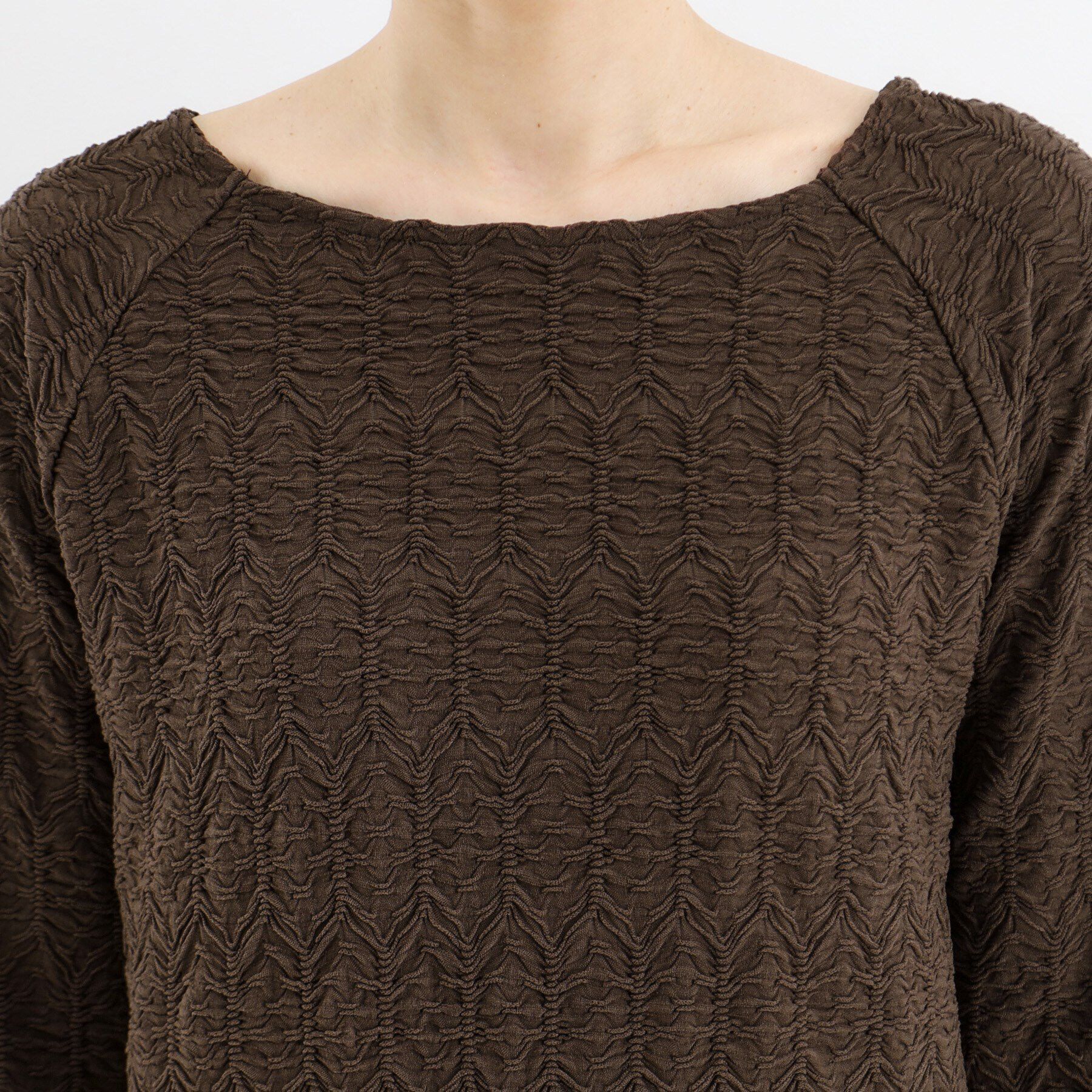 THE SHOP TK「【上品な透け感】ウェーブプルオーバー/洗濯機OK」|Tシャツ・カットソー|