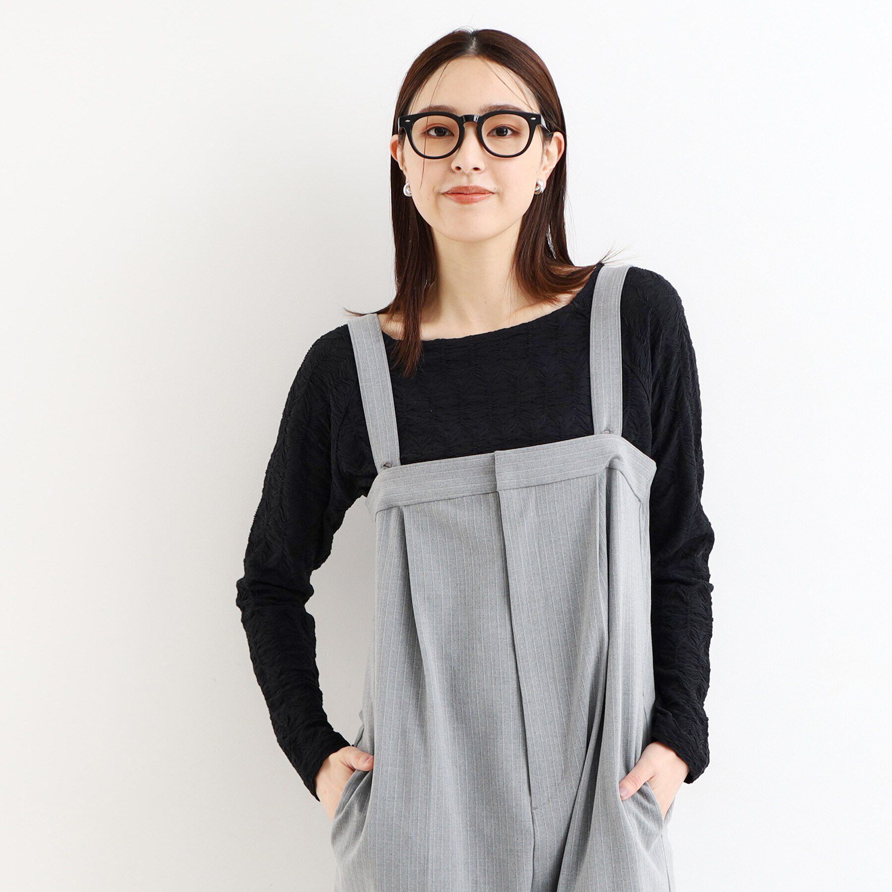 THE SHOP TK「【上品な透け感】ウェーブプルオーバー/洗濯機OK」|Tシャツ・カットソー|