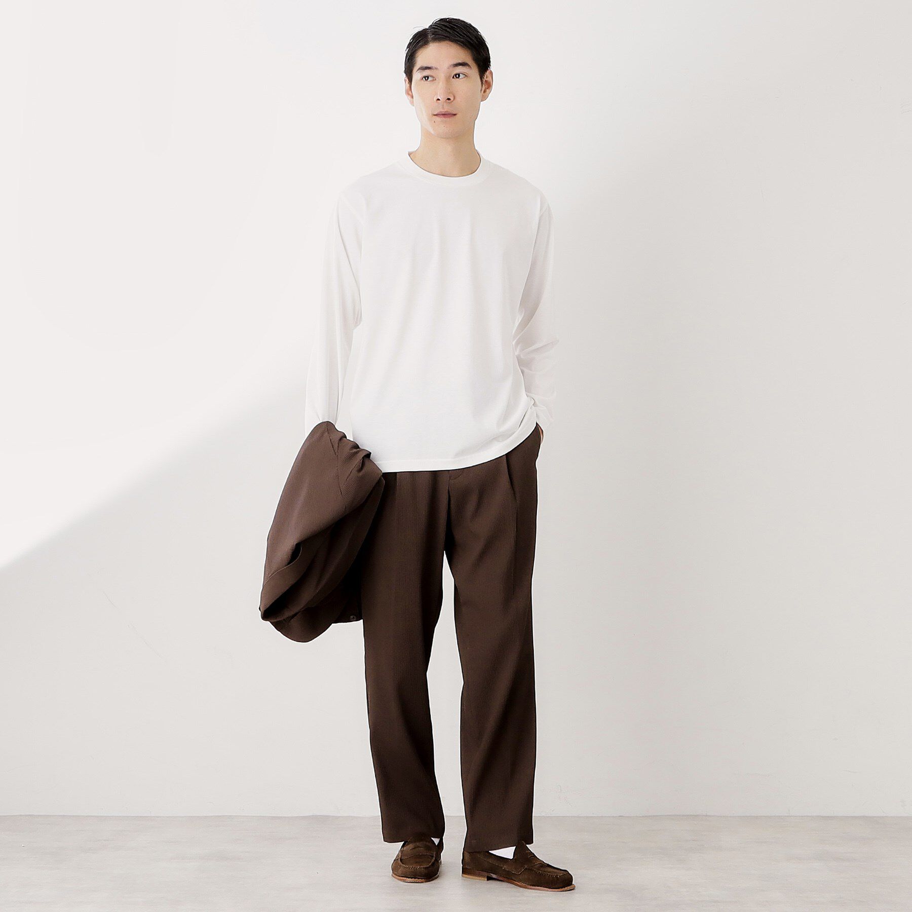 THE SHOP TK「ジャケット長袖Tシャツ 【ON/OFF兼用】」|Tシャツ・カットソー|