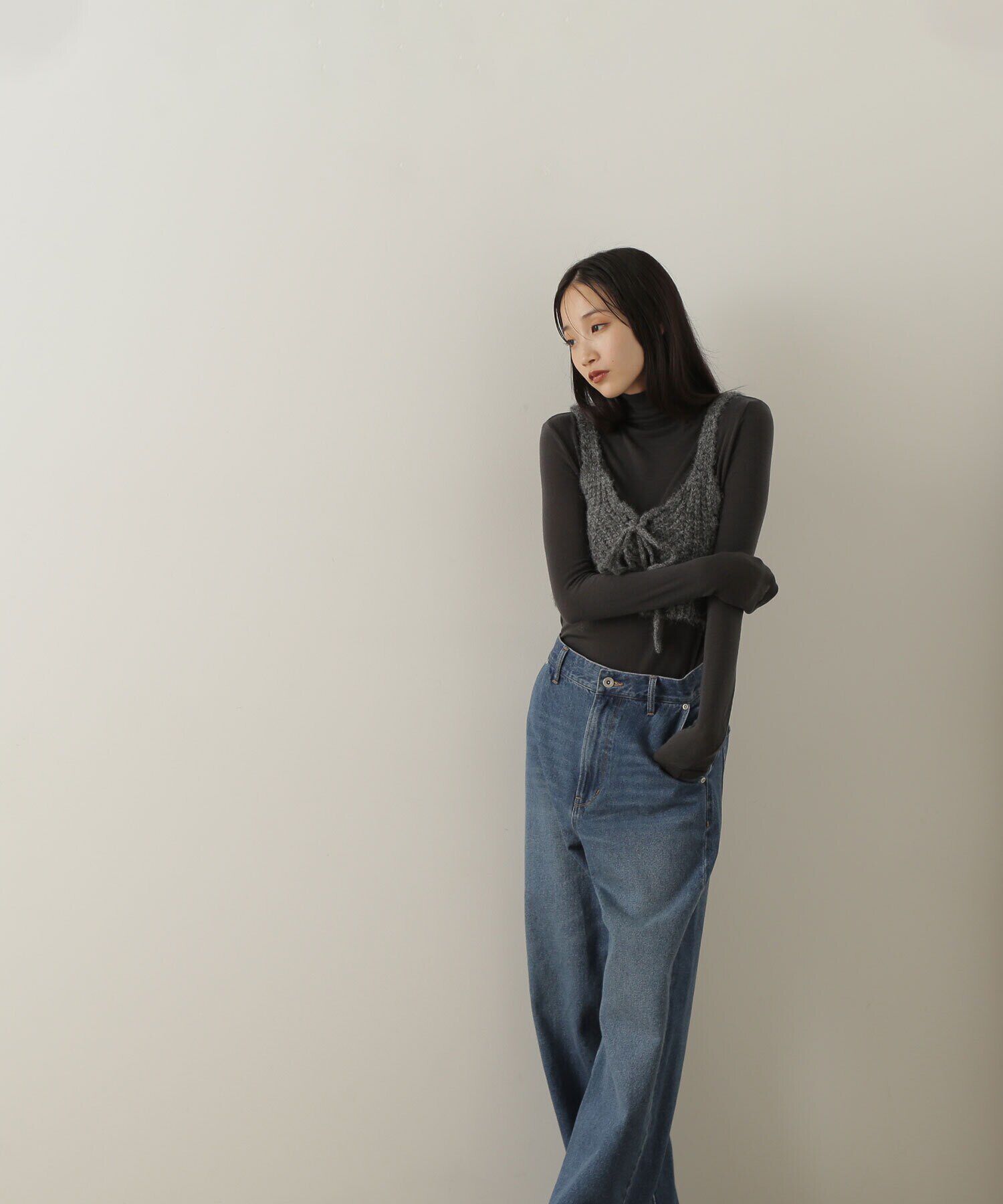  「デザインニットビスチェ」|ニット・セーター|