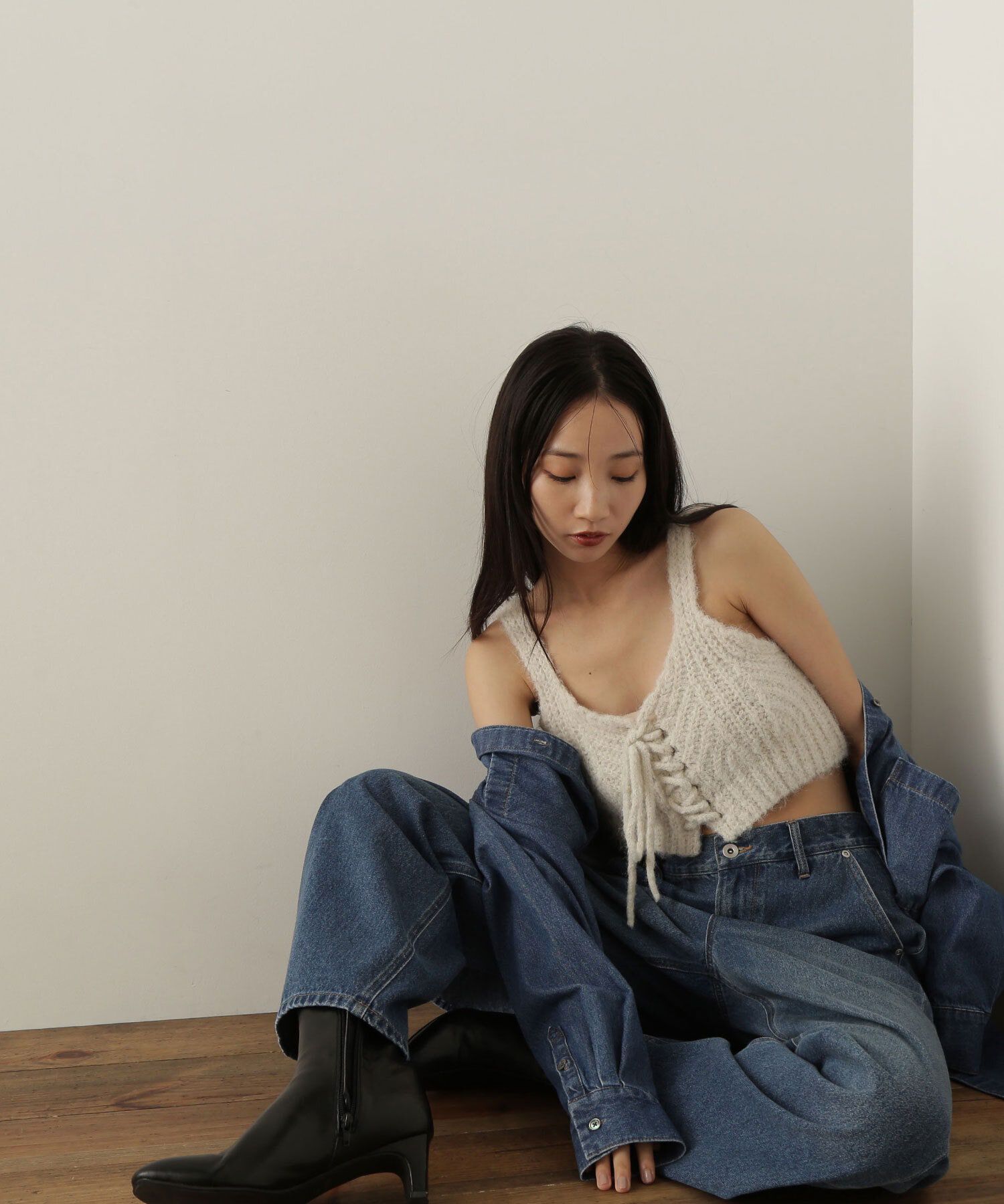  「デザインニットビスチェ」|ニット・セーター|