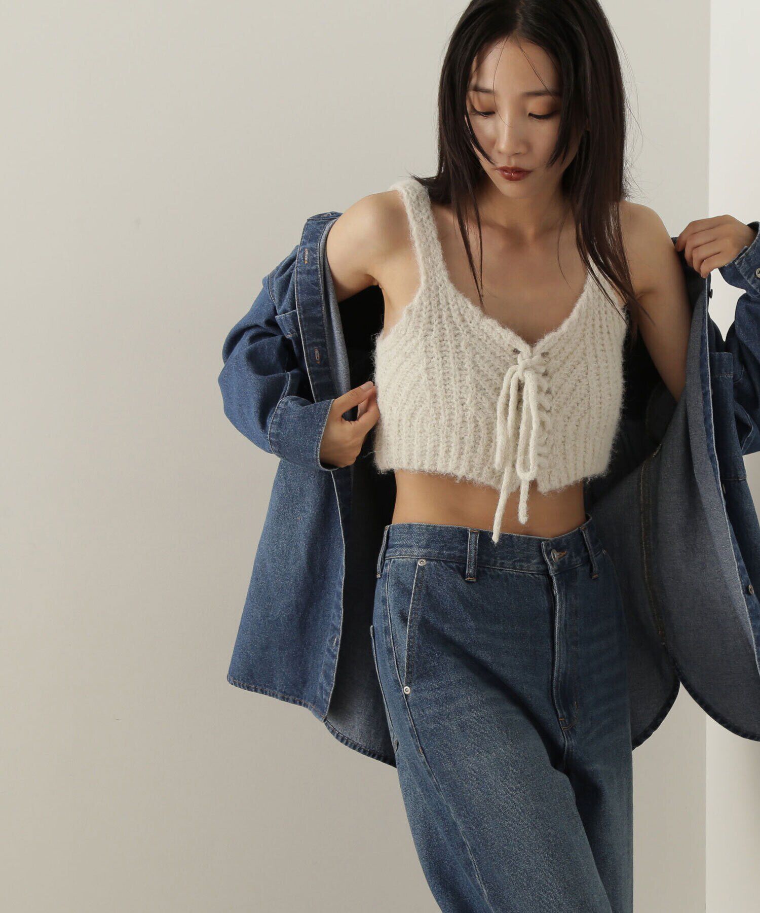  「デザインニットビスチェ」|ニット・セーター|