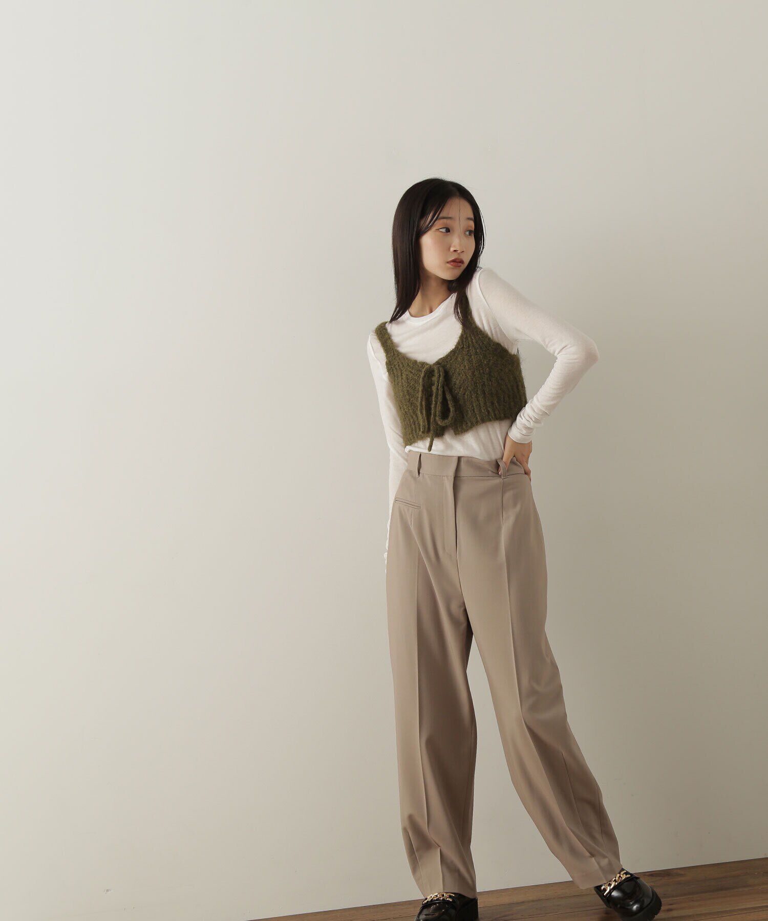  「デザインニットビスチェ」|ニット・セーター|