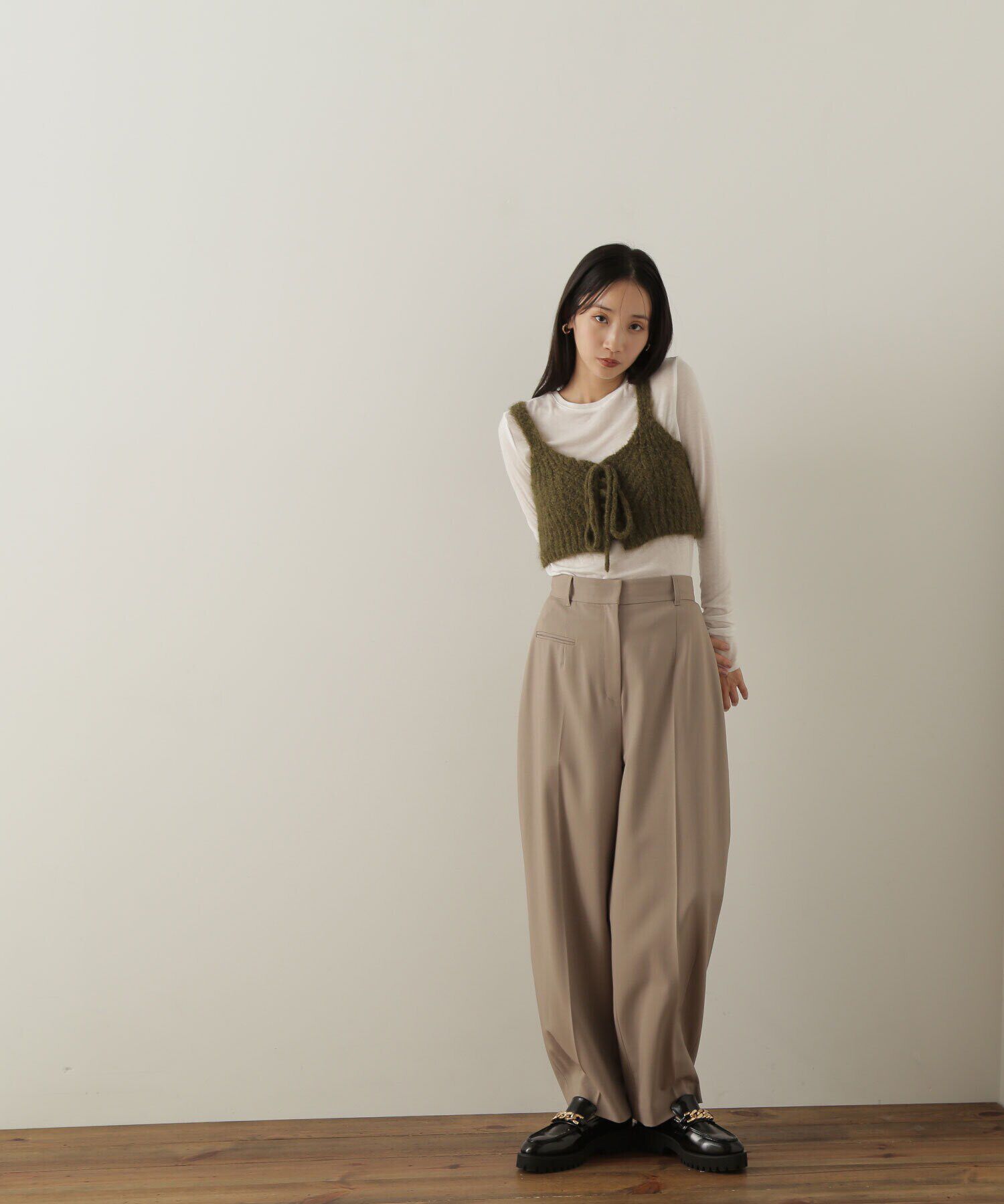  「デザインニットビスチェ」|ニット・セーター|