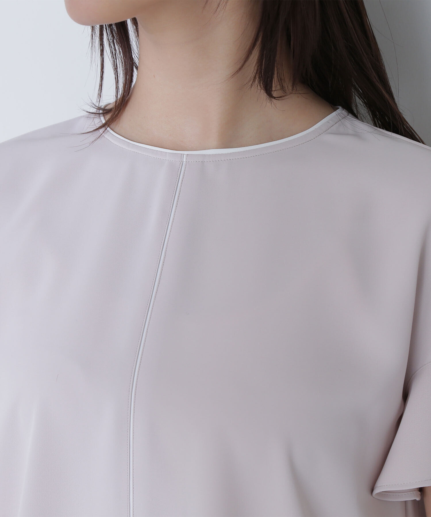  「バイカラーフリルスリーブブラウス」|シャツ・ブラウス|