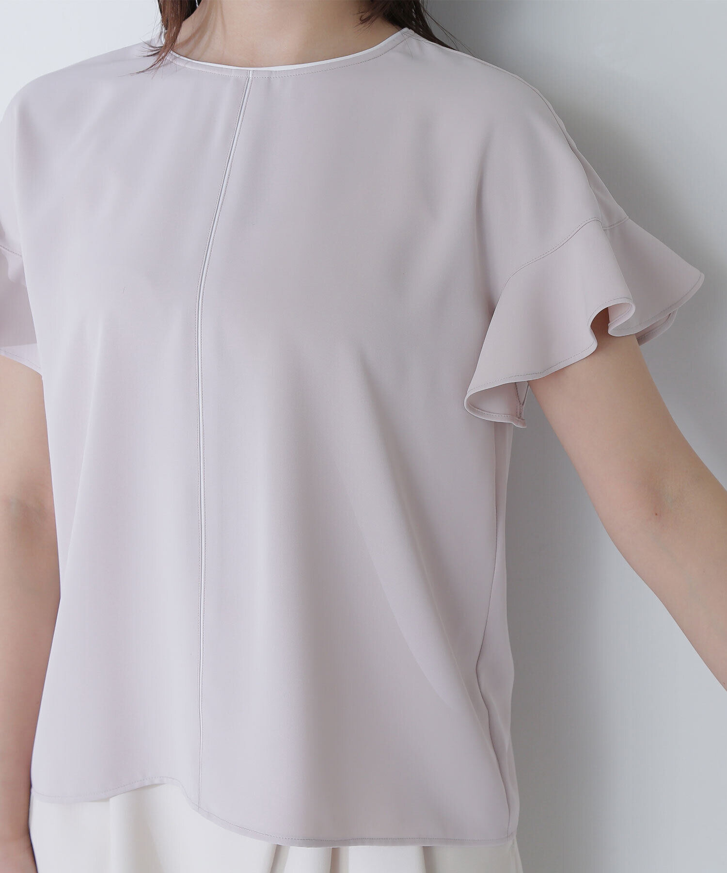  「バイカラーフリルスリーブブラウス」|シャツ・ブラウス|