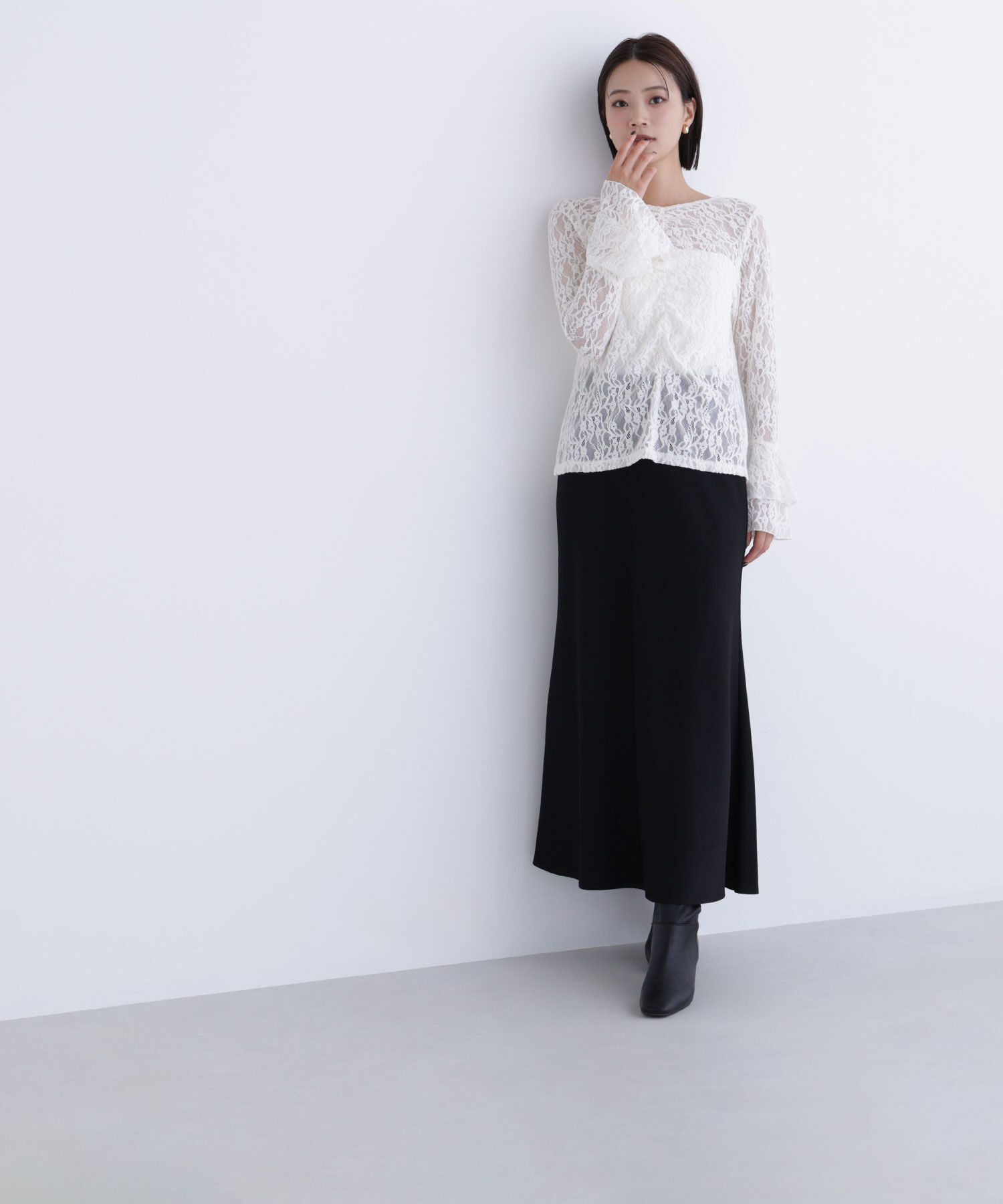 起毛レースフレアカフストップス｜ルミネのファッション通販アイルミネ