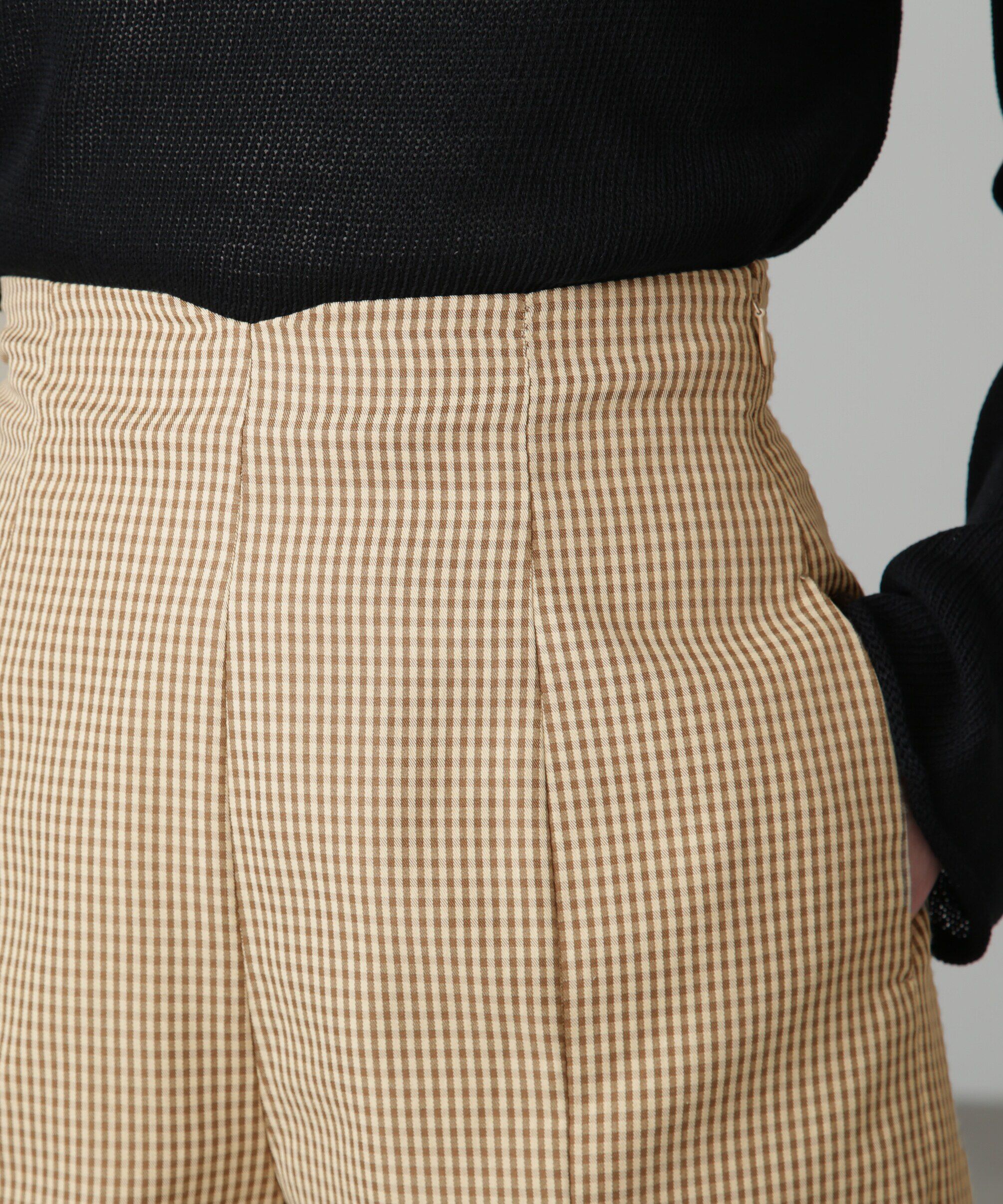  「ハイウエストギンガムショートパンツ」|その他|