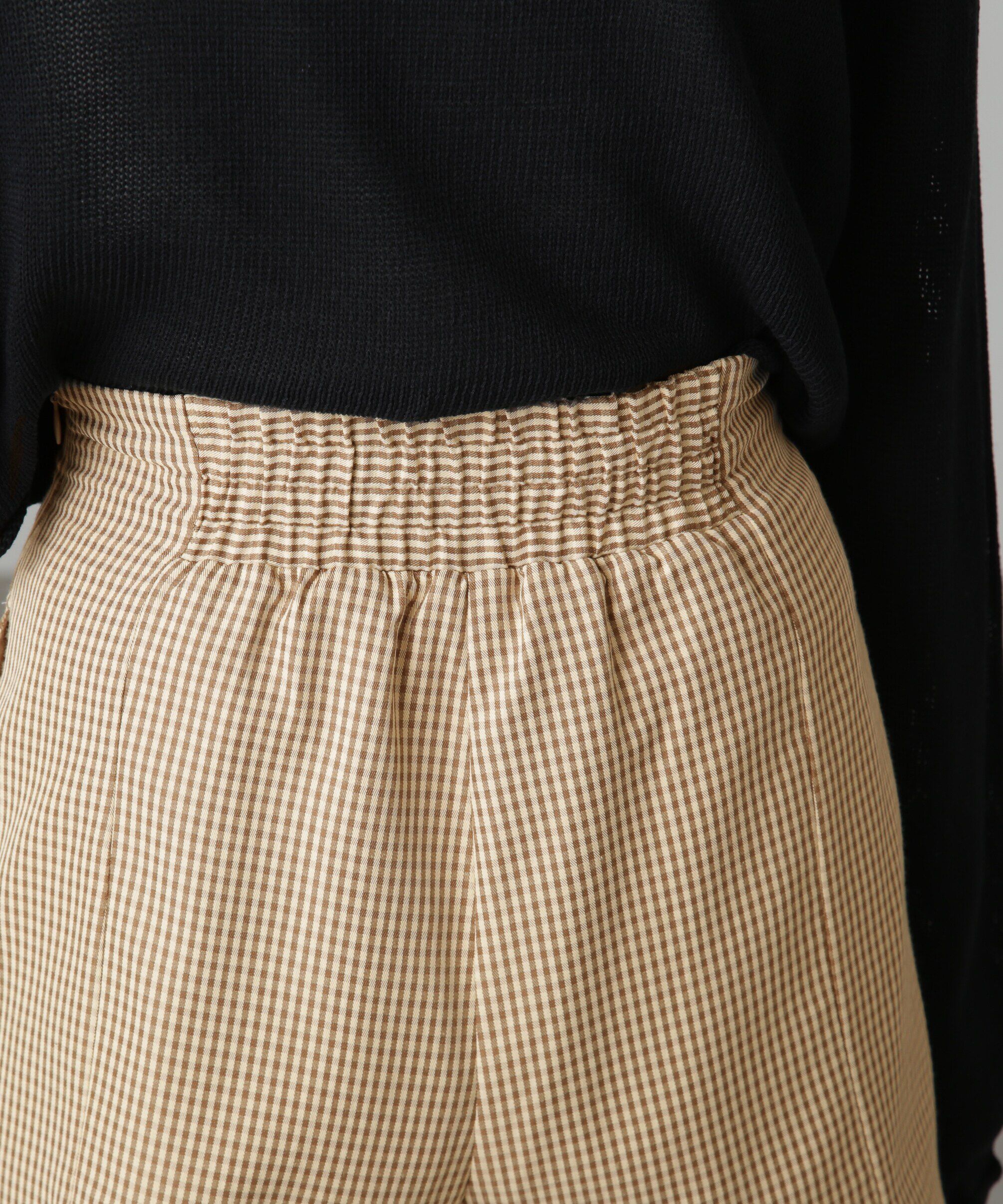  「ハイウエストギンガムショートパンツ」|その他|